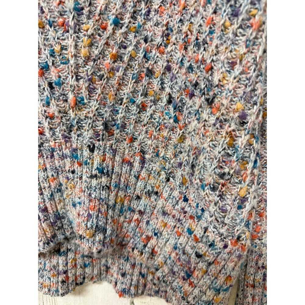 Womens M Flecked Confetti Knit Mock Neck Sweater Thick Speckled Textured - Picture 11 of 16